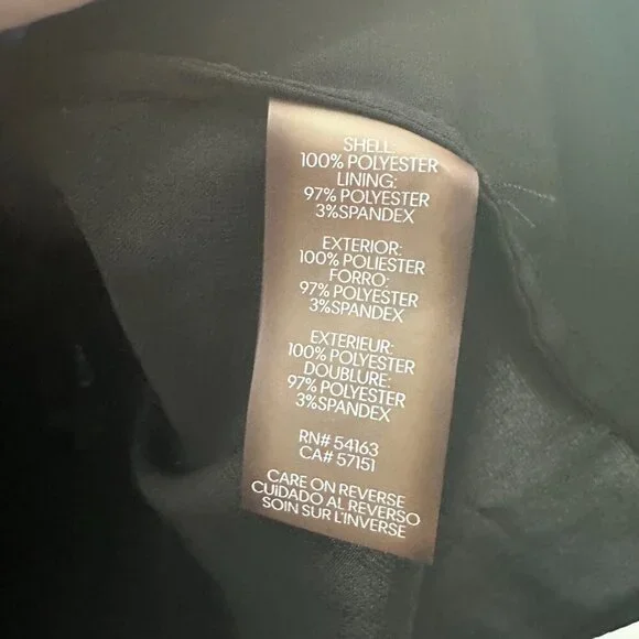 Black Floral Calvin Klein Layered Hem Asymmetrical Blouse Size XL - Picture 2 of 4